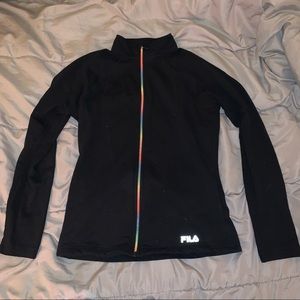 Black Fila zip up jacket
